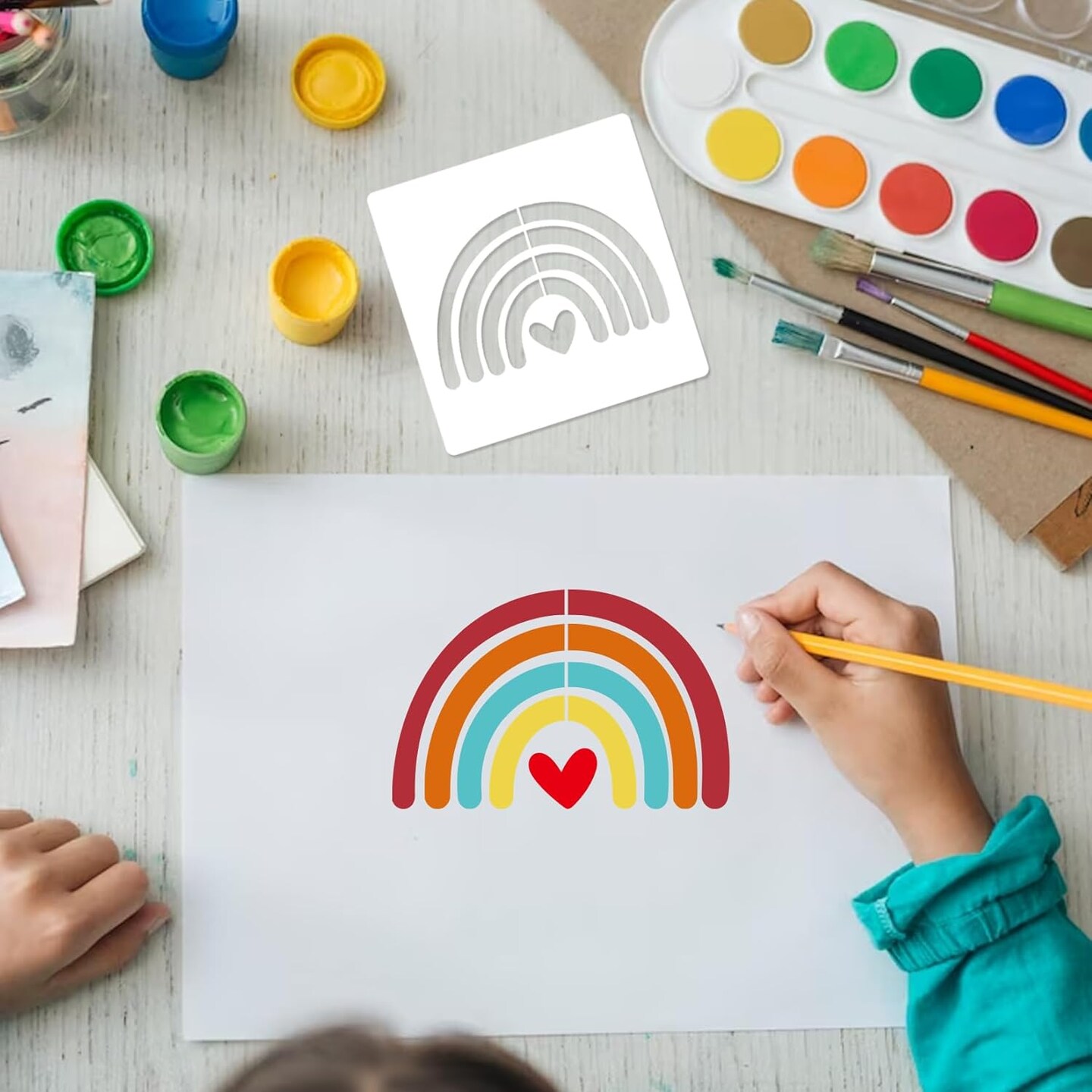 20 Pieces Stencil for Painting, Love Peace Sign Stencil(20pcs Peace Love)