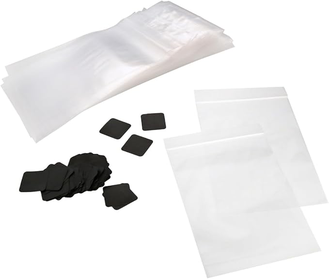 The Beadsmith Jewelry Anti-Tarnish Tabs and Resealable Zip Bags &#x2013; 1x1&#x201D; Non-Abrasive Tabs and 3x3&#x201D; Clear Bags, for Long-Lasting Shine and Jewelry Protection, 100 of Each
