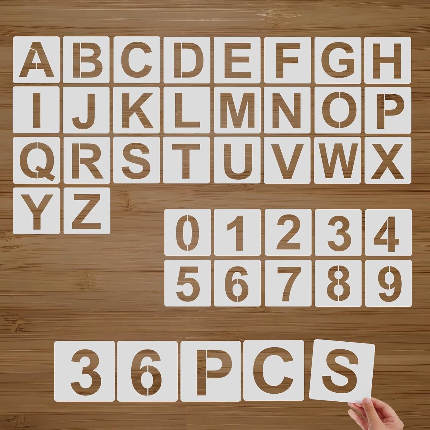 36PCS Alphabet & Number Stencils