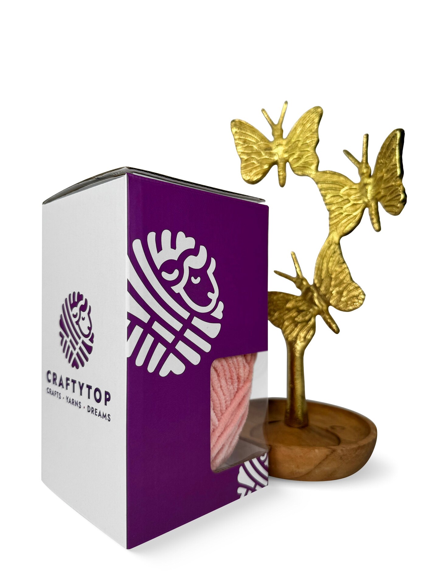 Craftytop™ Bulky Velvet Yarn #5 for Knitting & Crochet (Coastal Shell)