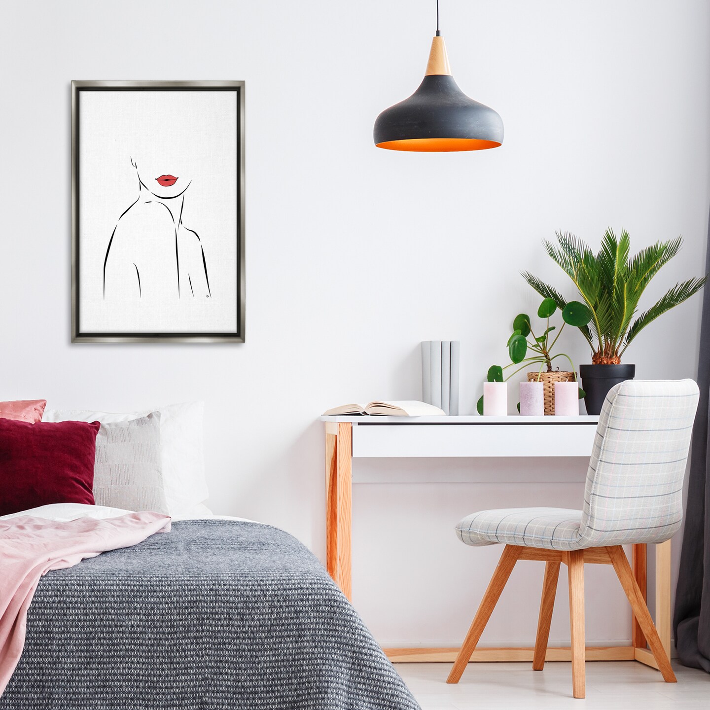 Stupell Industries Feminine Line Torso Drawing Floating Frame By Martina Pavlova