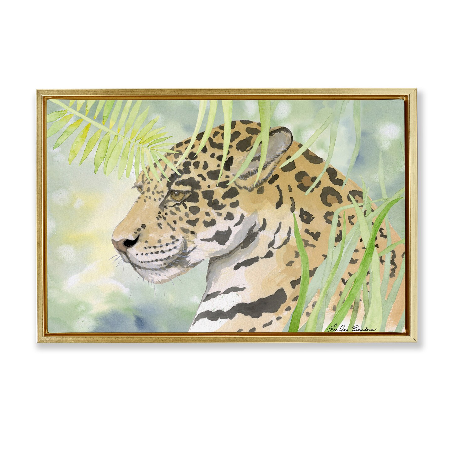 Stupell Industries Leopard In The Jungle Floating Frame By Lee Ann Sanders
