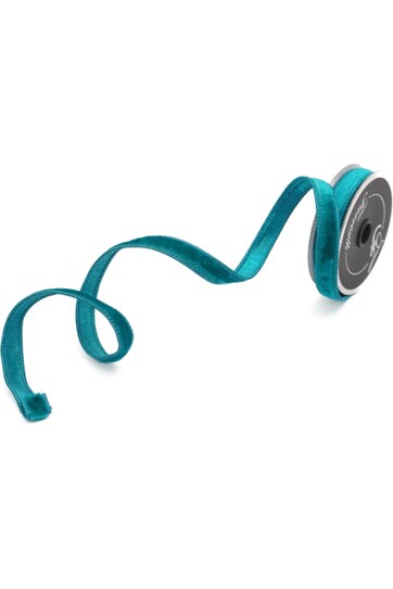 .75&#x22; Velvet Luster Ribbon: Teal (10 Yards)
