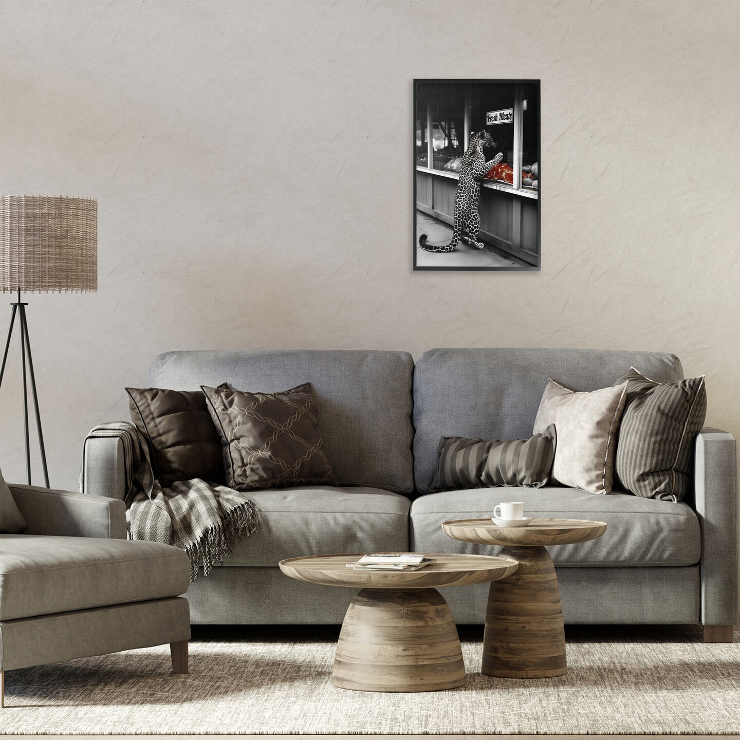 Stupell Industries Leopard with Fresh Meats Framed Giclee By Sophie 6