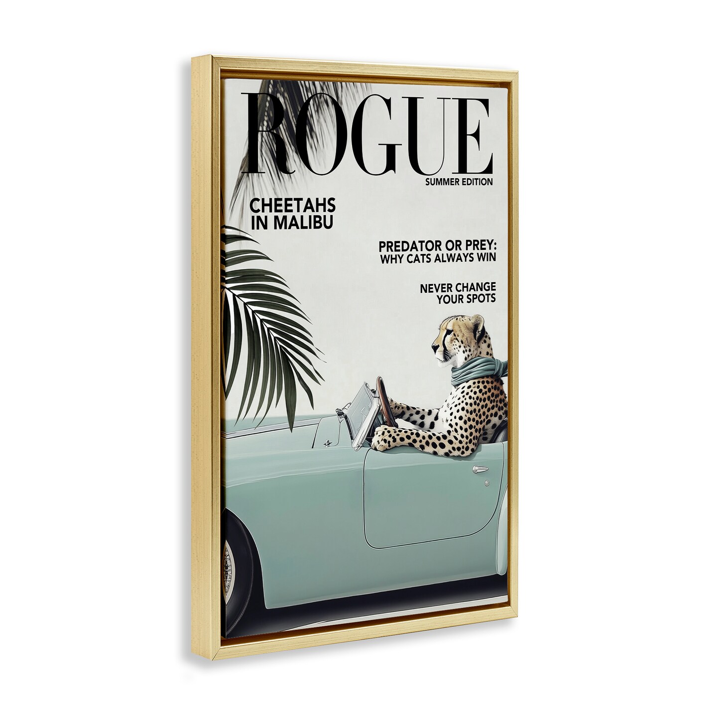 Stupell Industries Rogue Cheetah Magazine Floating Frame By Annabelle Hall
