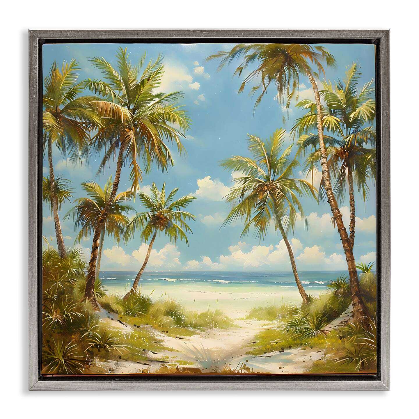 Stupell Industries Scenic Tropical Paradise Floating Frame By LSR ...