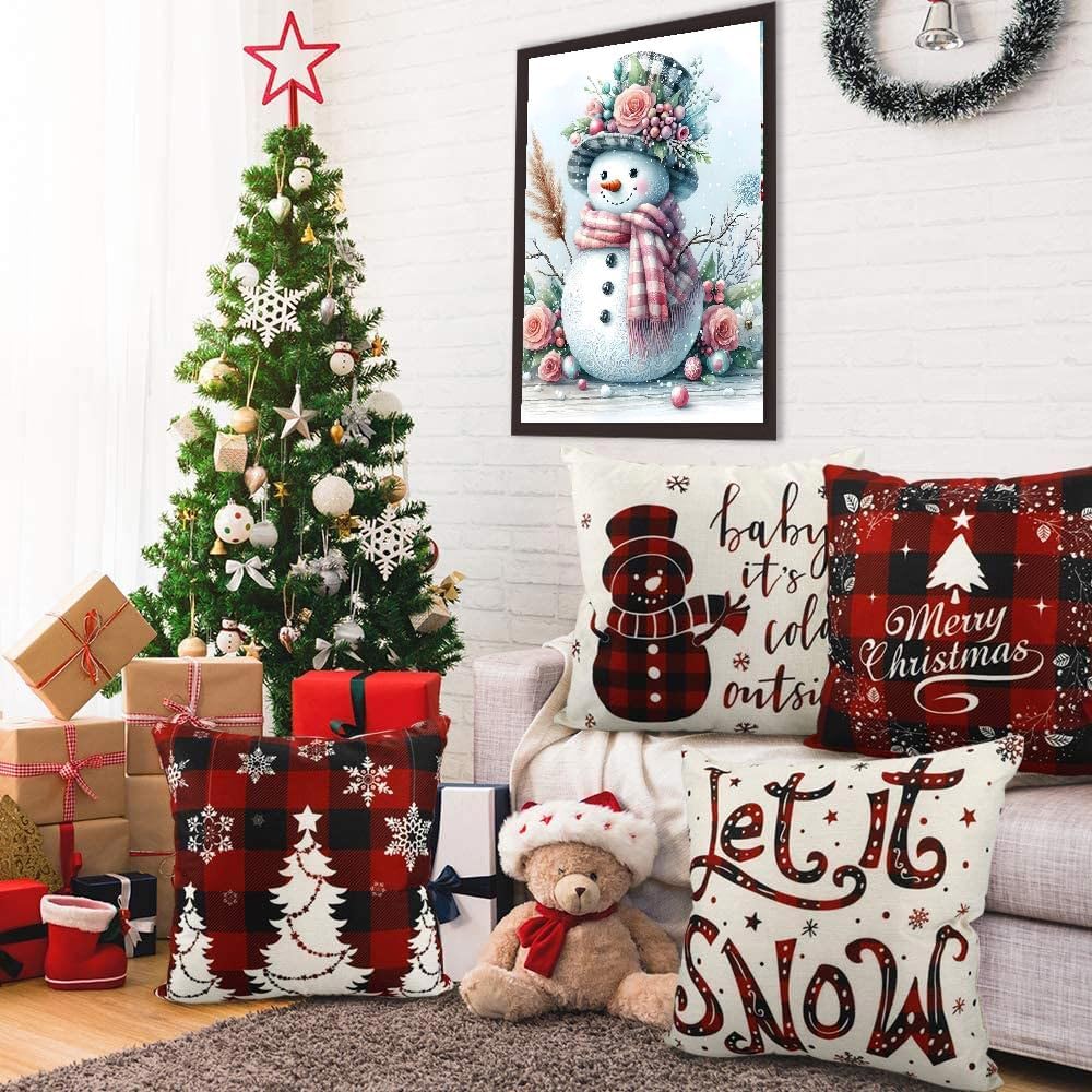 Christmas Diamond Painting Kits for Adults - Snowman Diamond Art Kits (12x16inch)