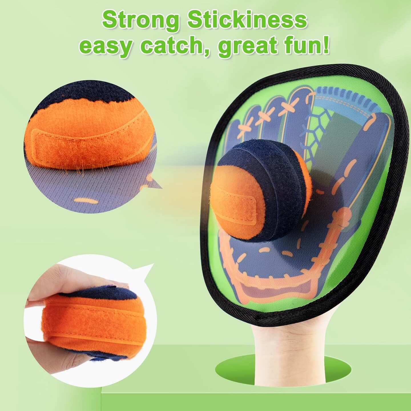 Toss and Catch Ball Game Outdoor Games for Kids Toys Baseball Games Beach Toys Baseball Training Paddle Ball Yard Pool Games Outside Toys for 3 4 5 6 7 8 Year Old Easter Basket Stuffers