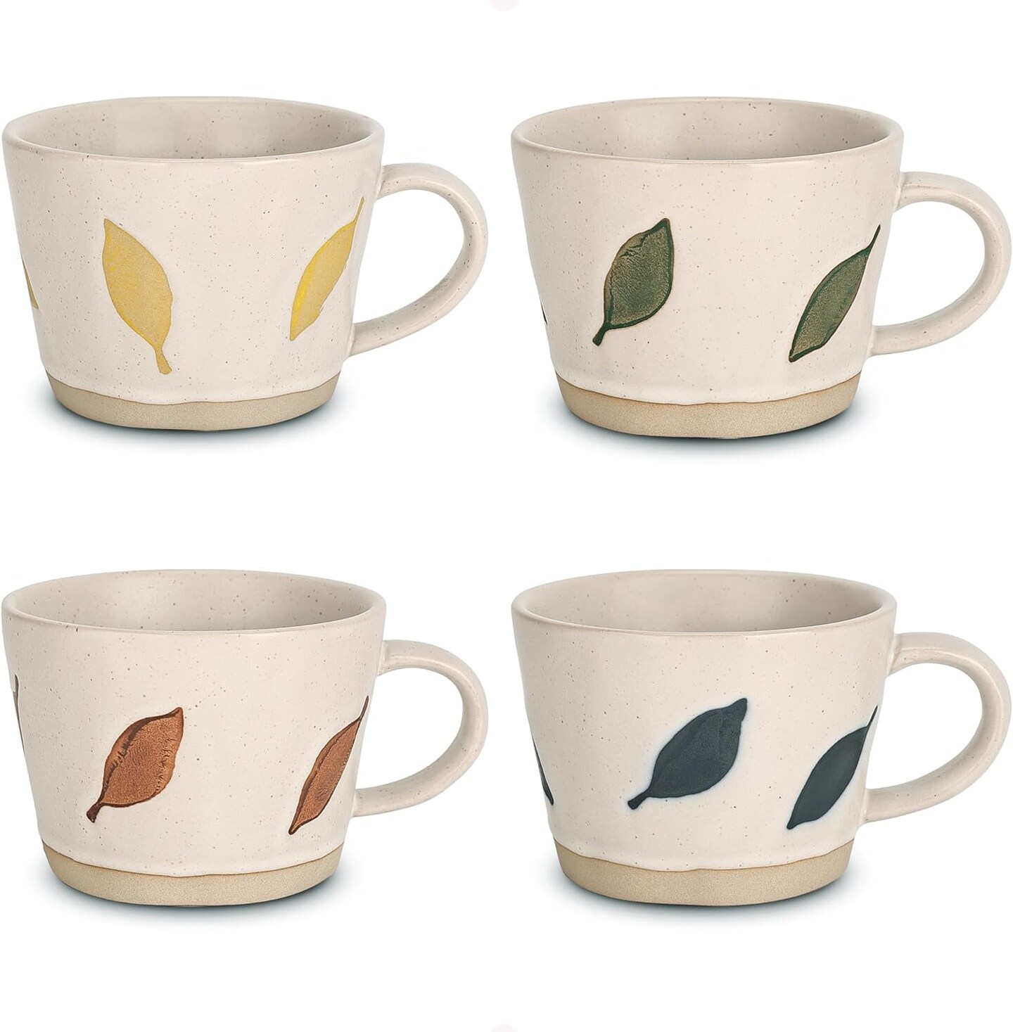 Leaf Mug, 11 oz Ceramic Coffee Cup for Tea Latte Cappuccino