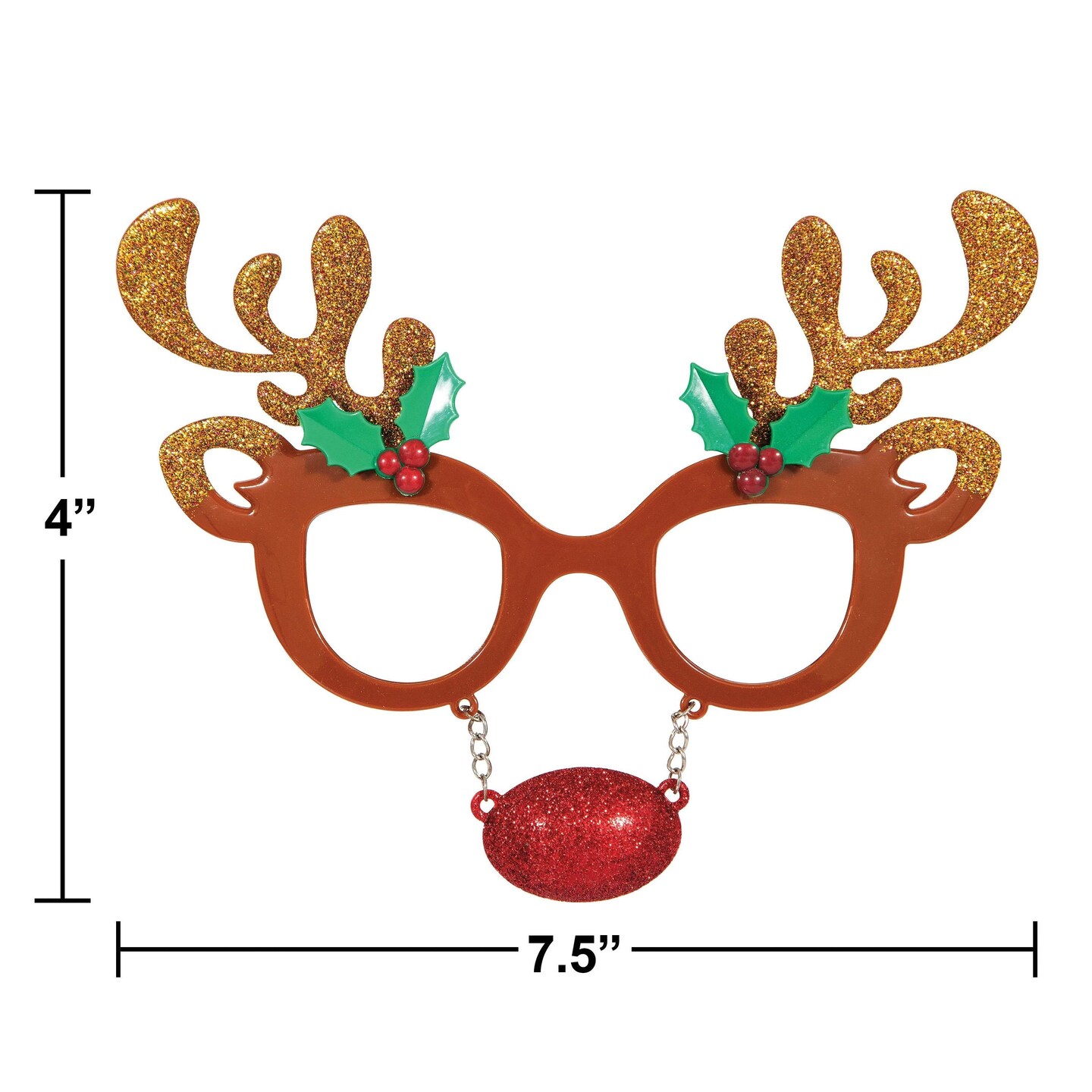12 pc Bulk Reindeer Christmas Glasses Favor