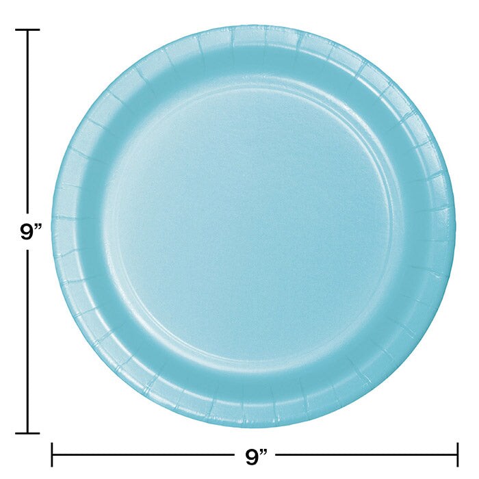 240 pc Bulk Pastel Blue Sturdy Style 8.75 inch 8.75 inch Dinner Plates
