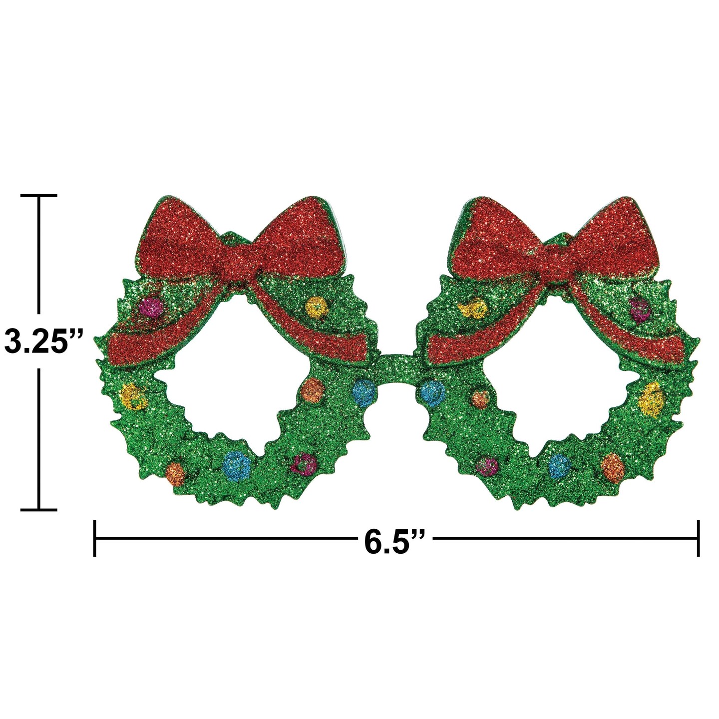12 pc Bulk Christmas Wreaths Christmas Glasses Favor