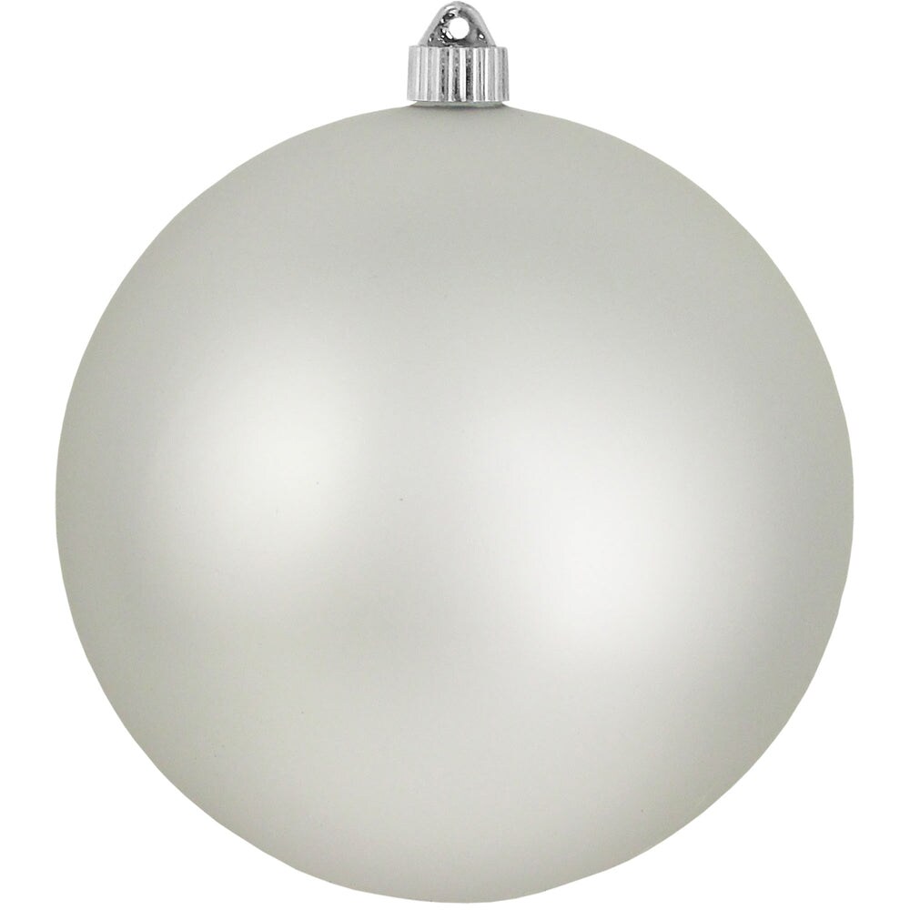 200mm 8&#x22; Matte Dove Gray Ball Ornament