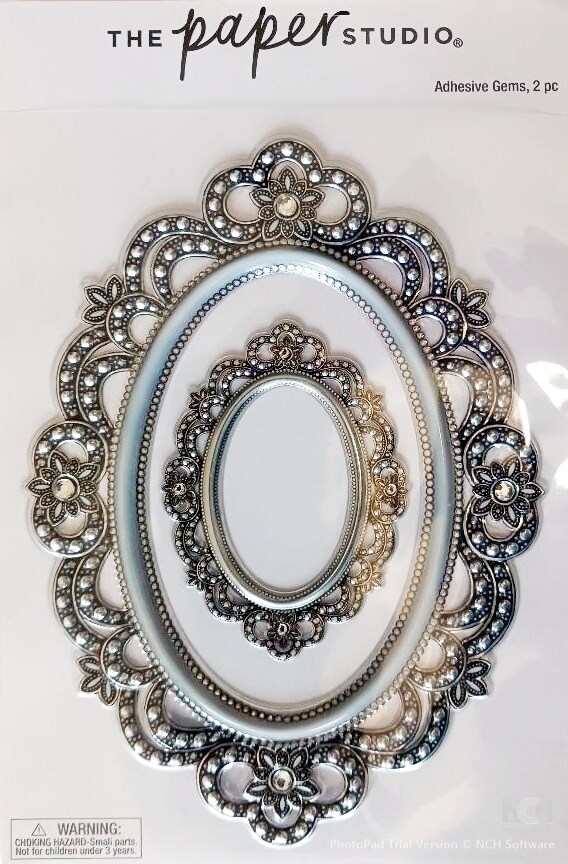 The Paper Studio Elegant Frames Adhesive Gems Dimensional Stickers