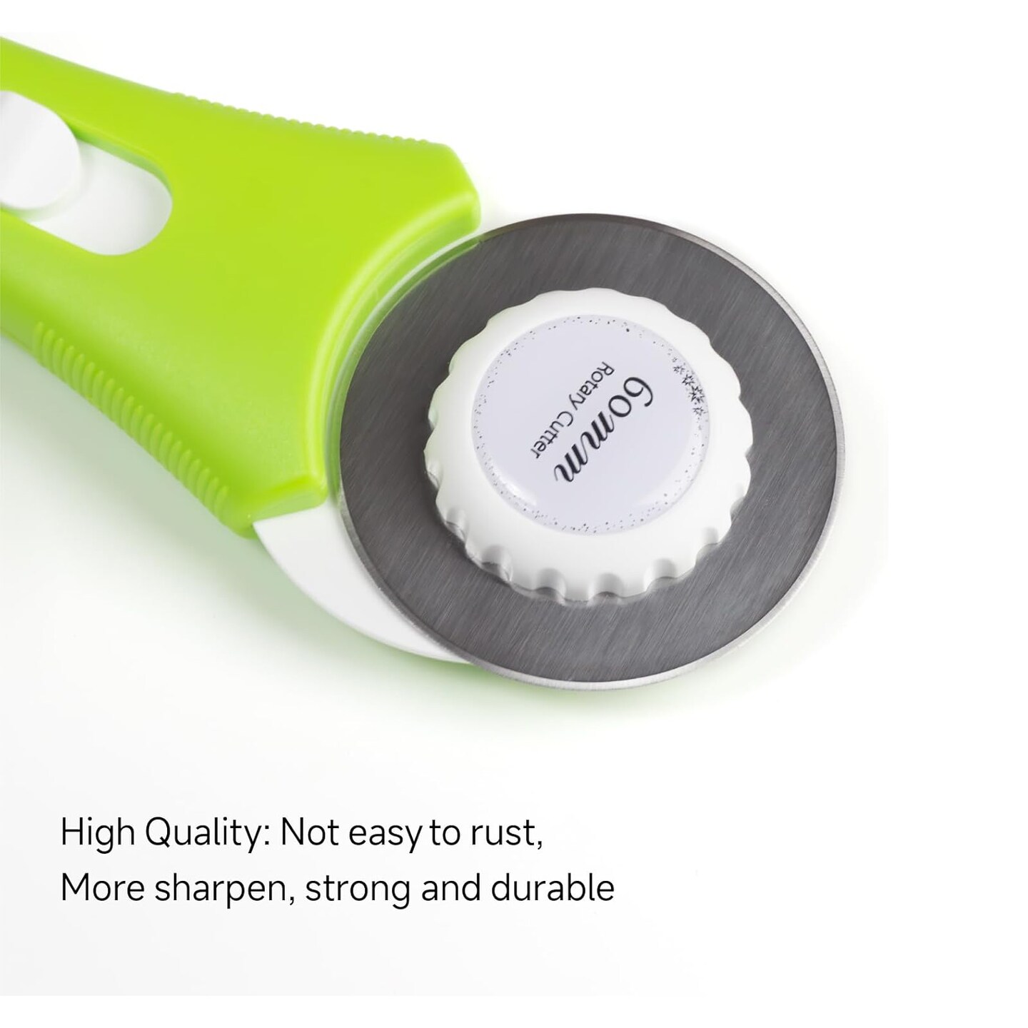 Kearing&#xAE; 60mm Rotary Cutter for Fabric with High Speed Steel Blade and Safety Guard for Sewing, Quilting Arts and Crafts