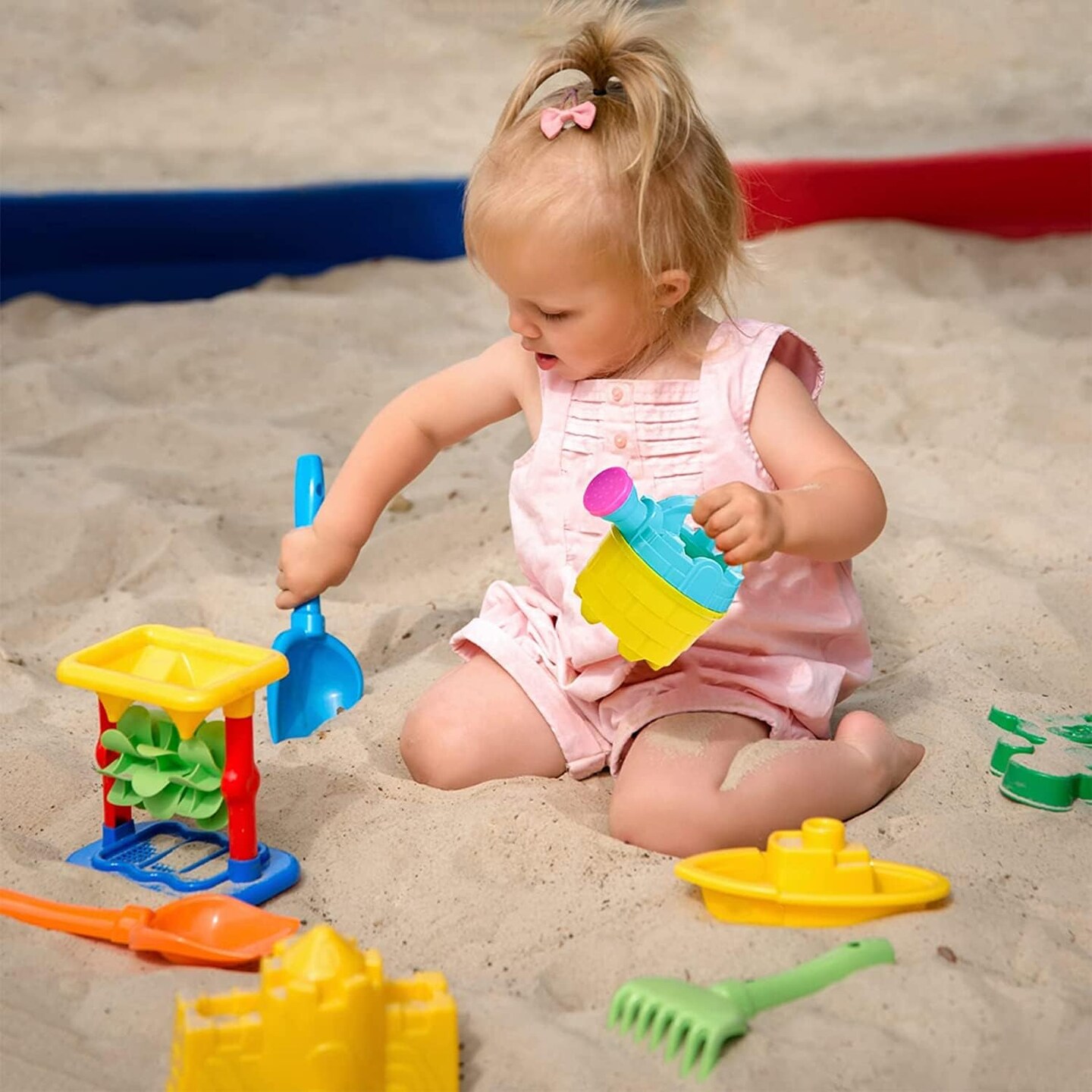 4E&#x2019;s Novelty 6 Pack Set Mini Watering Cans for Kids 4.5in, Summer Toys Perfect Beach Toys for toddlers and Kids, Flower Watering Can for Indoor &#x26; Outdoor Plants, Sand toys