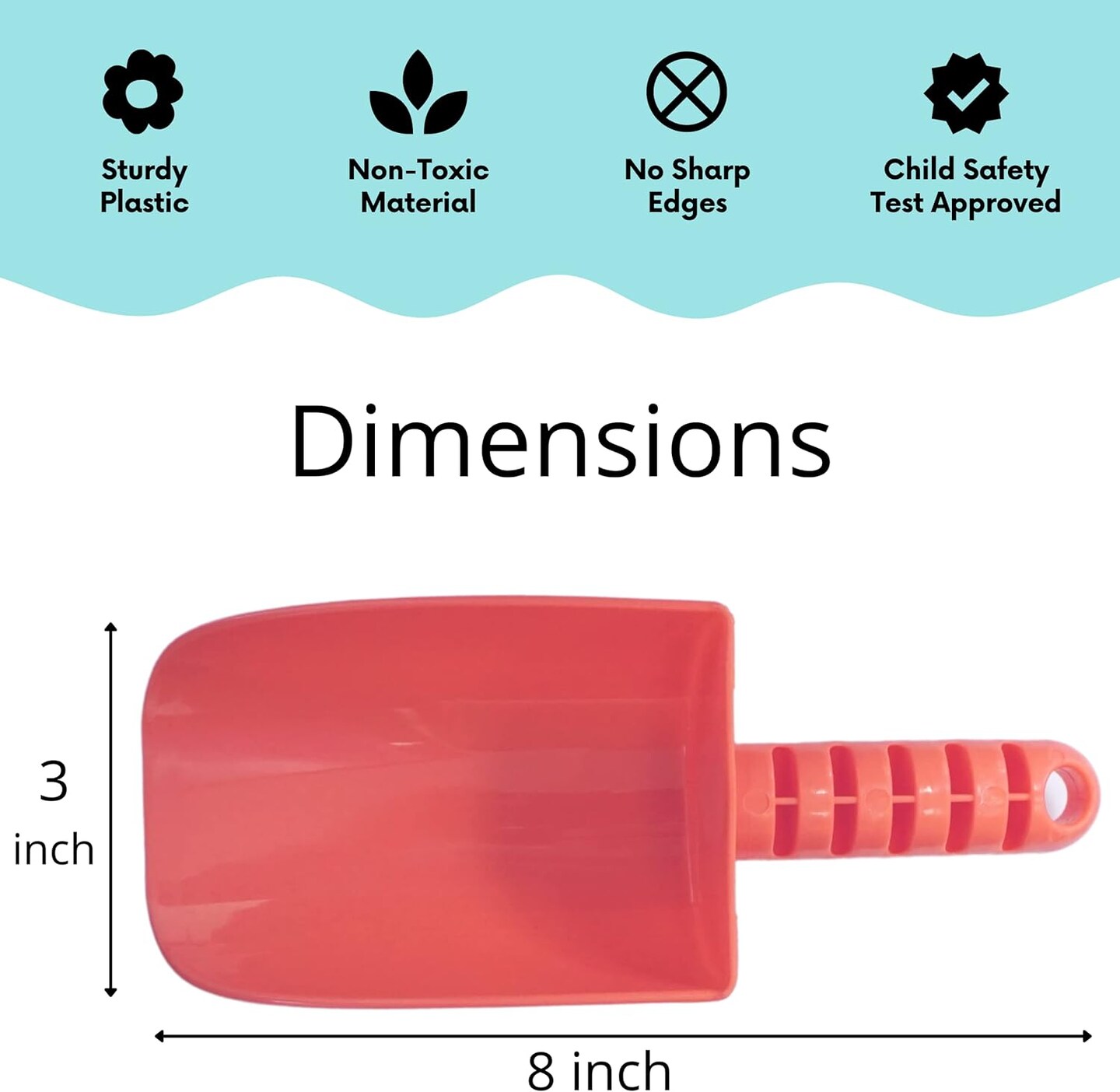 4E&#x2019;s Novelty 8&#x2019;&#x2019; Plastic Shovels for Kids - 4 pack Shovels for Digging &#x26; Gardening Tools