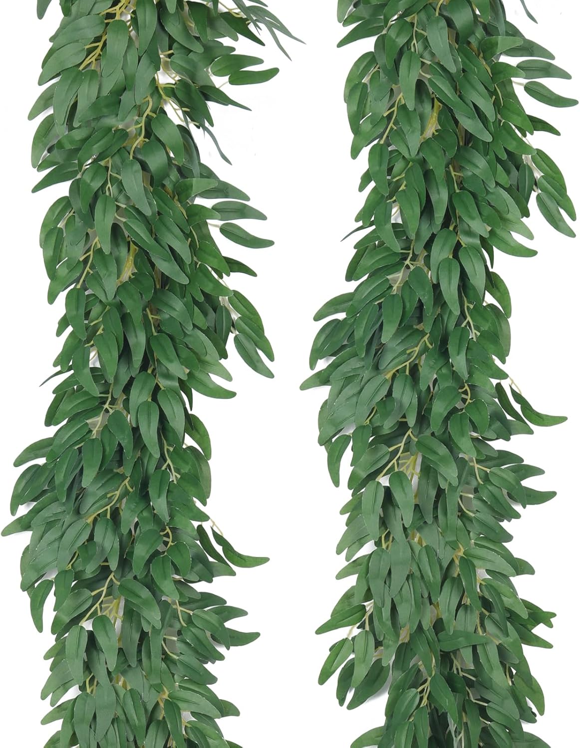 2 Pcs 6 Ft Artificial Willow Vine Garland with Leaves for Decor