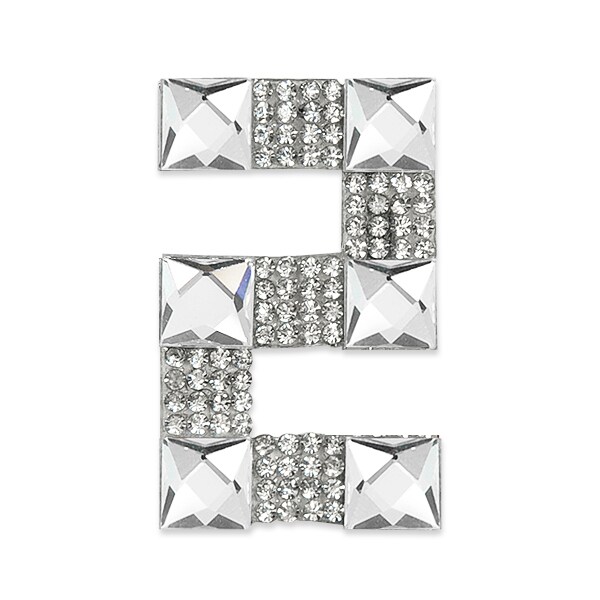 Number 2 Iron On Rhinestone Applique/Patch