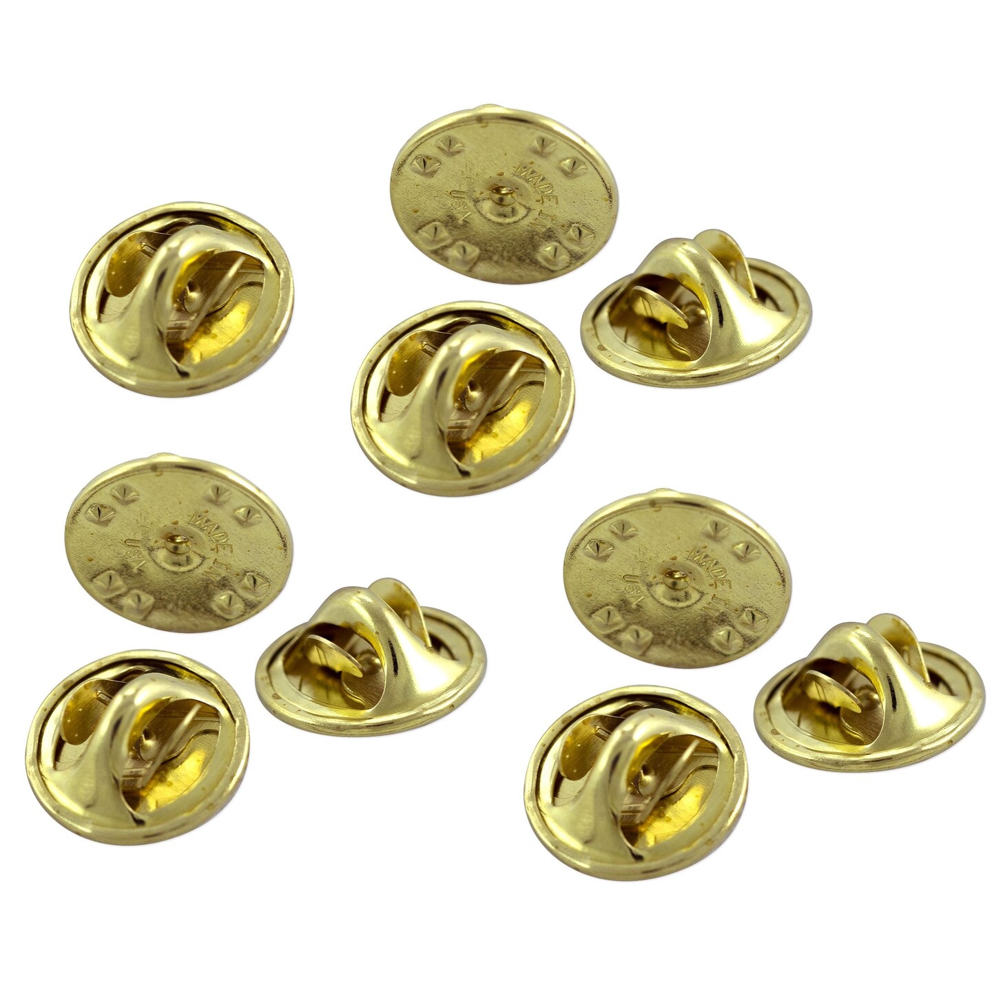 JewelrySupply Gold Color Butterfly Clutch Pin Backs - Scatter Pin Clutches (10-Piece Set)