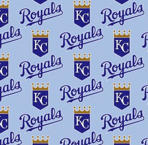 Licensed MLB Kansas City Royals Lt. Blue Cotton 6641-B Fabric by the Yard