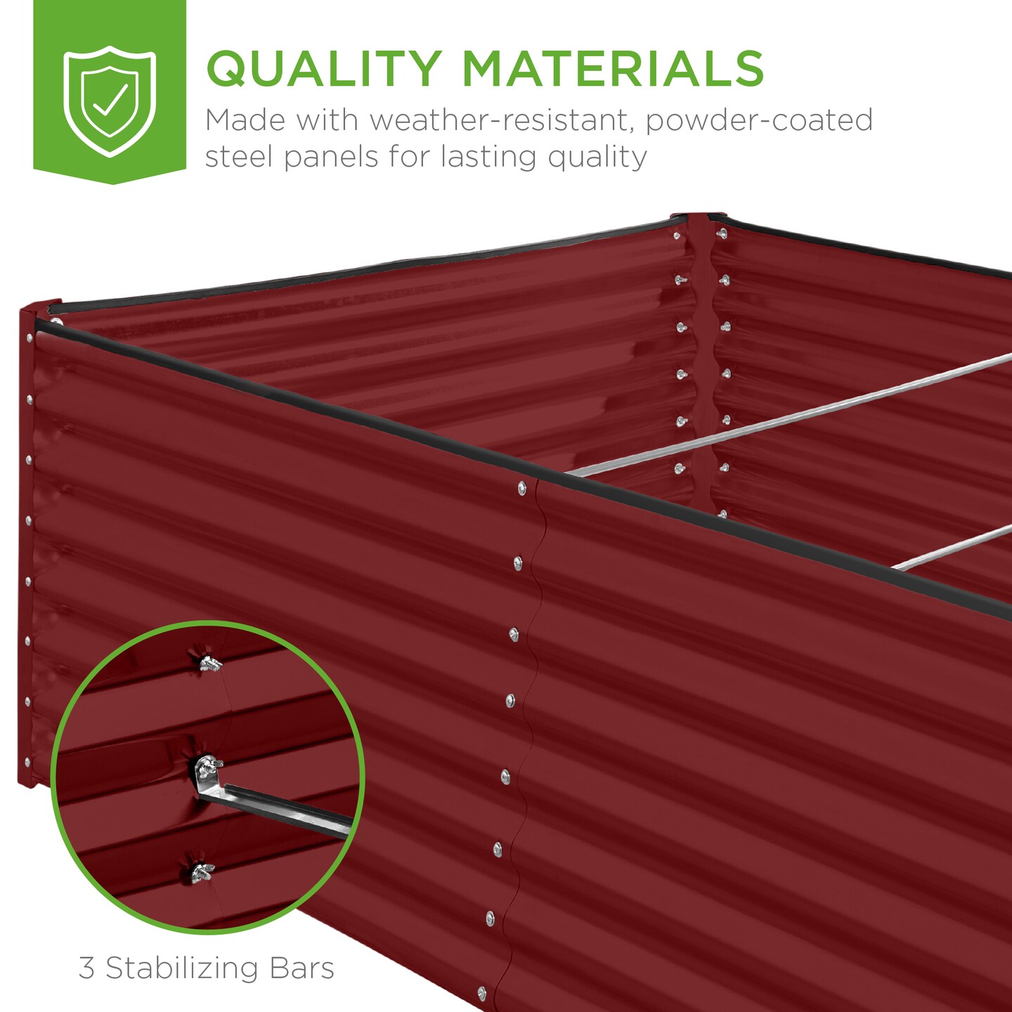 Best Choice Products 8x4x2ft Outdoor Metal Raised Garden Bed, Planter Box for Vegetables, Flowers, Herbs