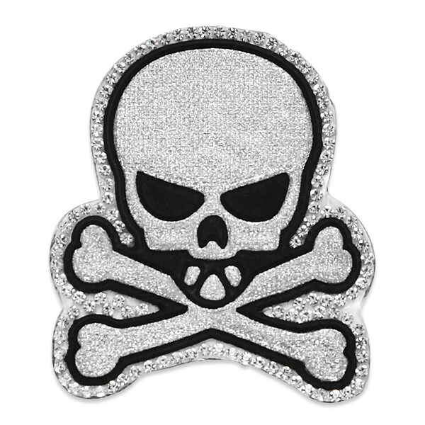 Embroidered Skull Iron-on Applique/Patch