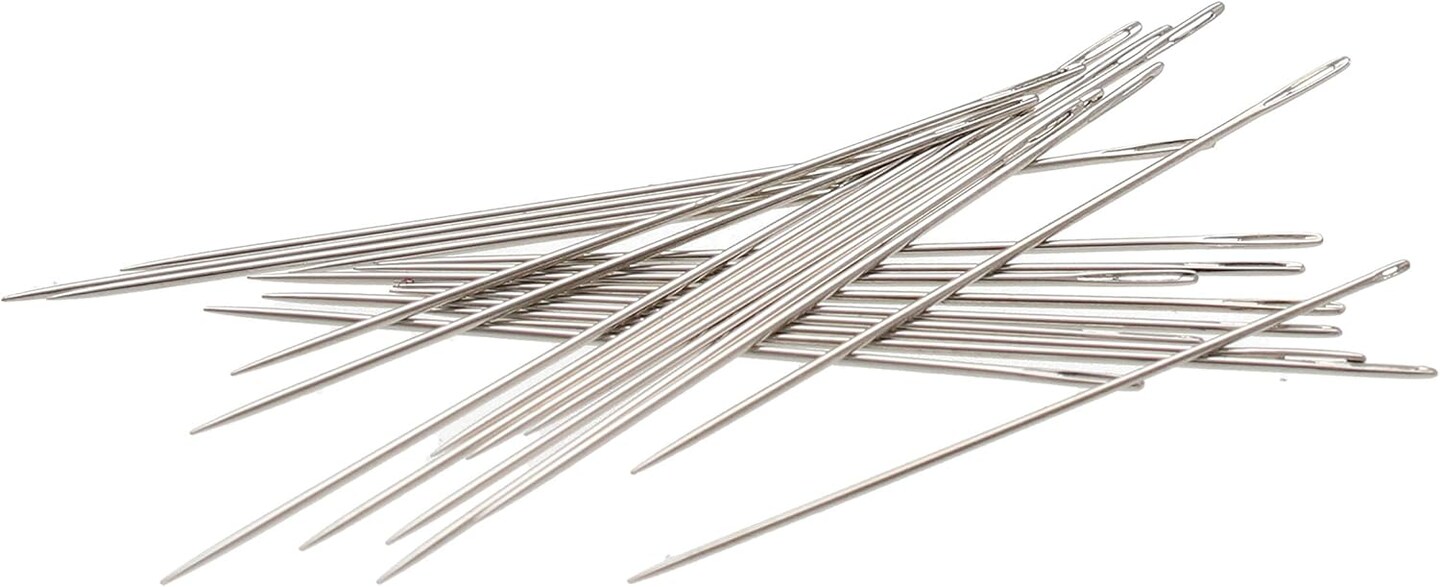 John James Short Beading Needles, Size 10, Pack of 25, Made in England, Use for Loom Weaving Beadwork, Off-Loom Stitching and Jewelry Making with Seed Beads