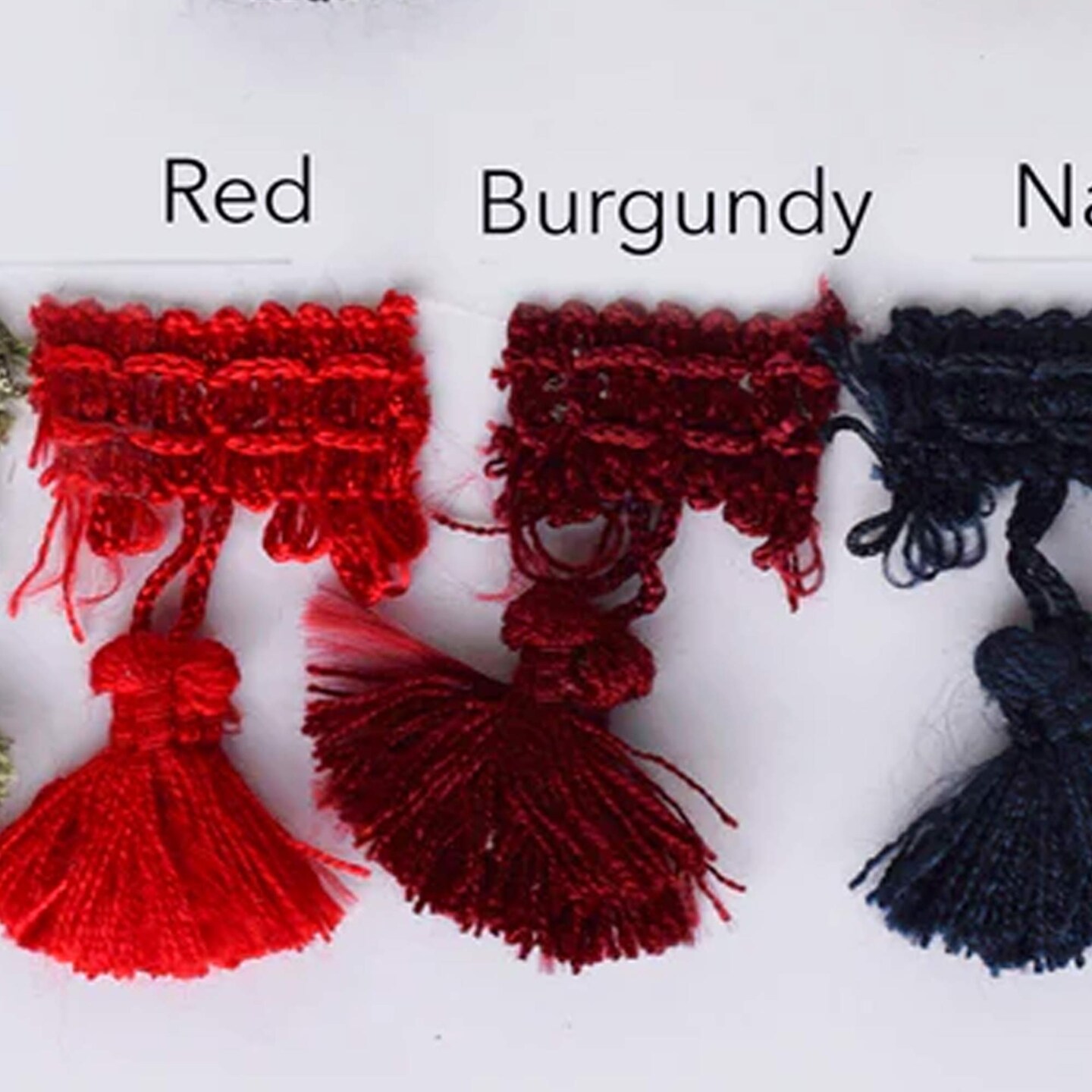 1 Yard Burgundy Braided Gimp Tassel Fringe Trim 2 Inch Wide Chunky Tassel for Home Decor