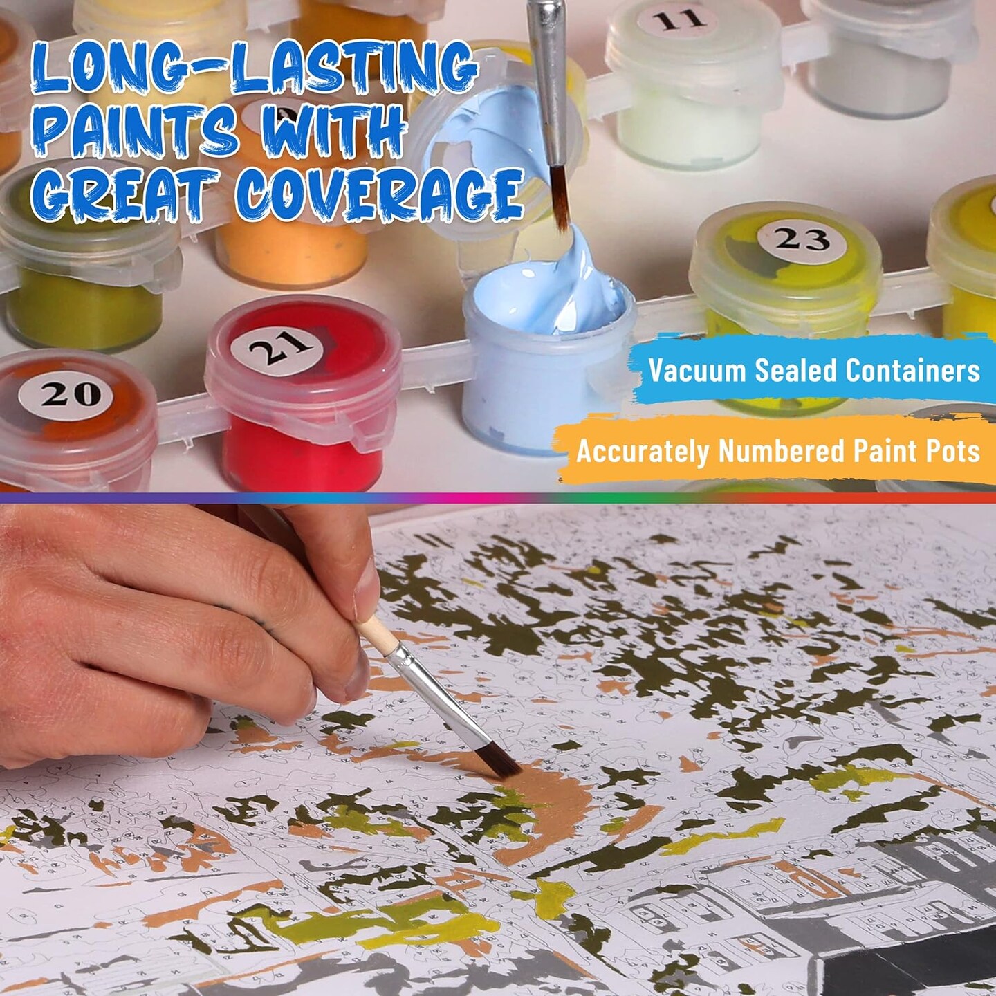 Paint by Numbers Kit for Adults (Mountain Paradise 16" x 20" Unframed)