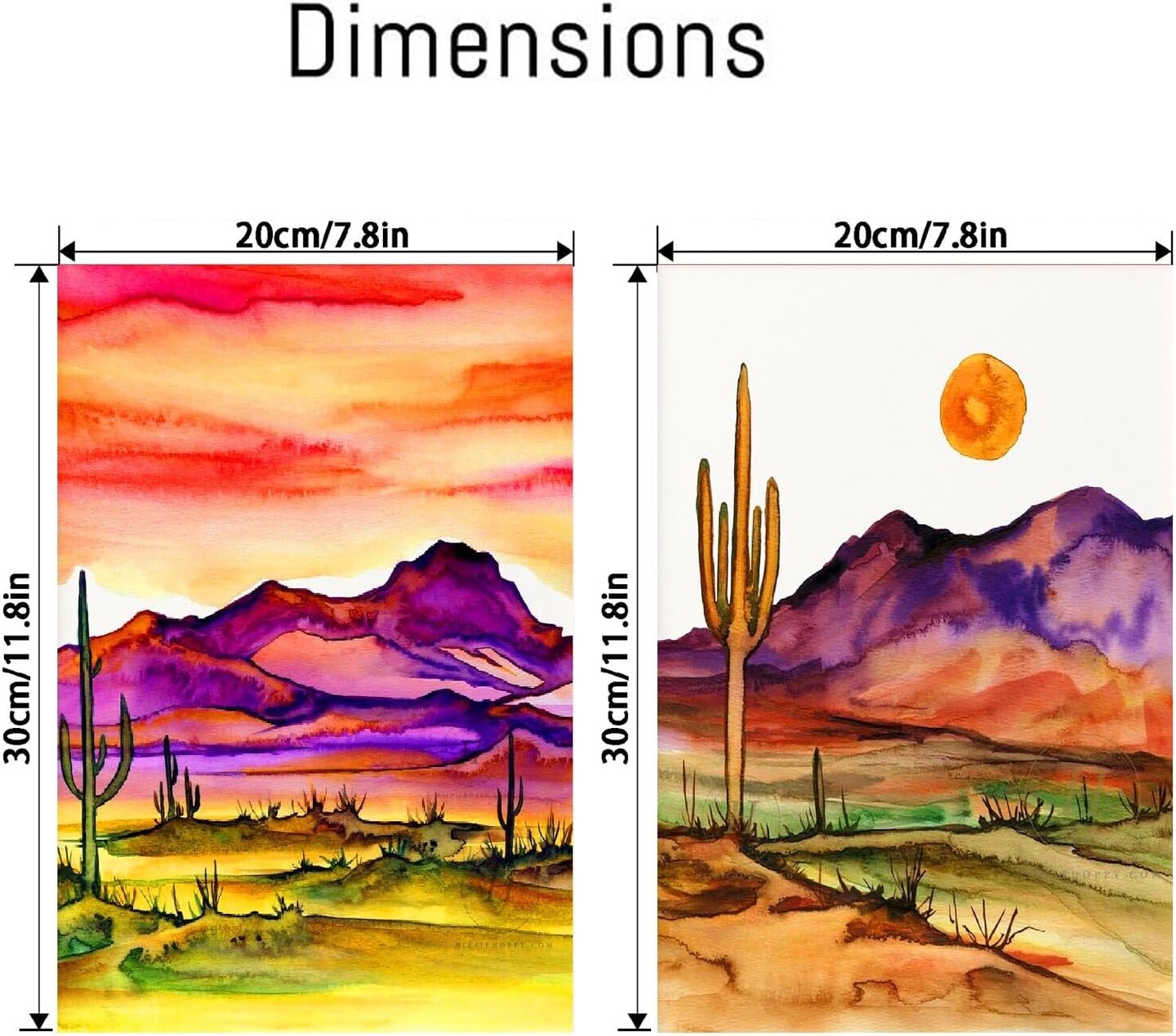 8x12inch - 2 Pack Framed Paint by Numbers Kit for Adults