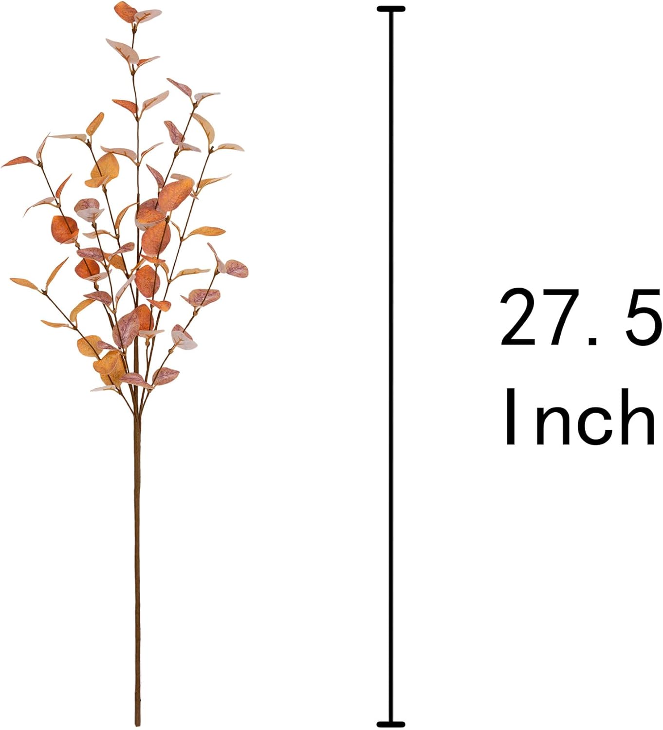 6 Pcs Artificial Fall Eucalyptus Stems with Autumn Leaves