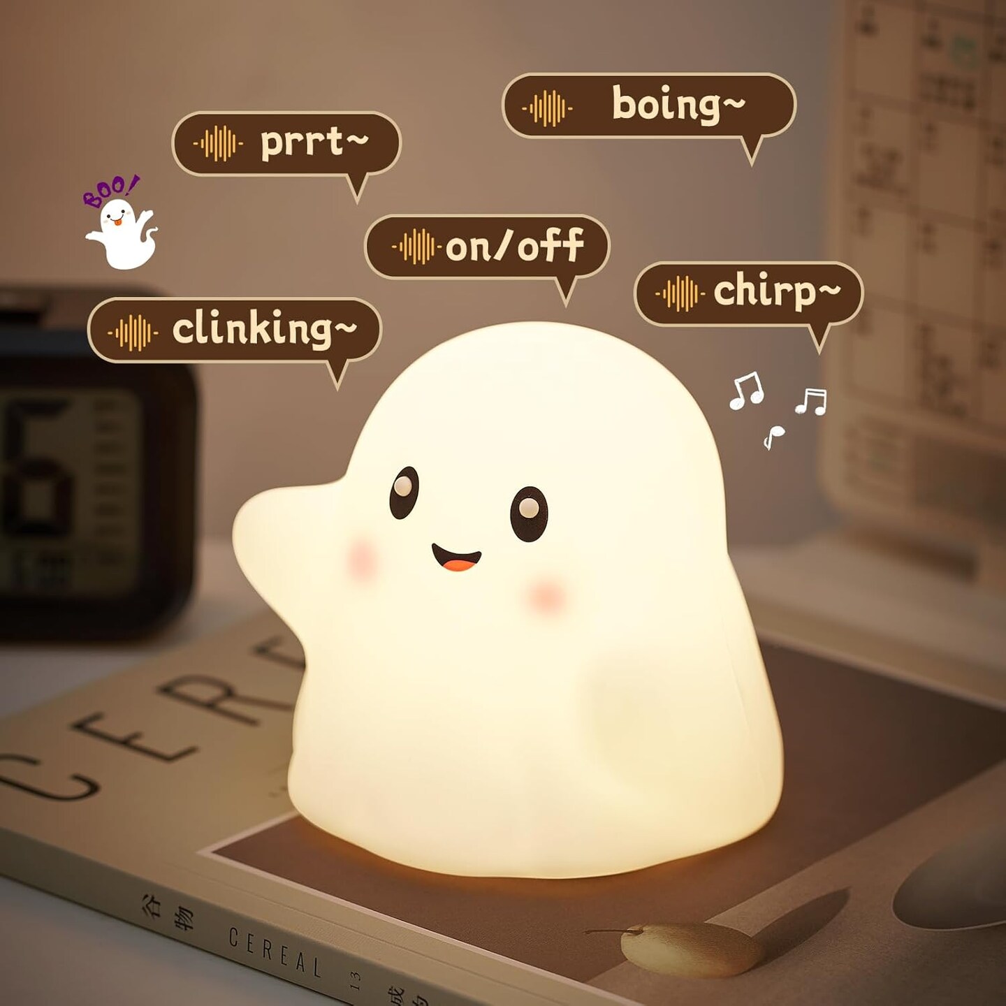 Halloween Cute Ghost Night Light for Kids