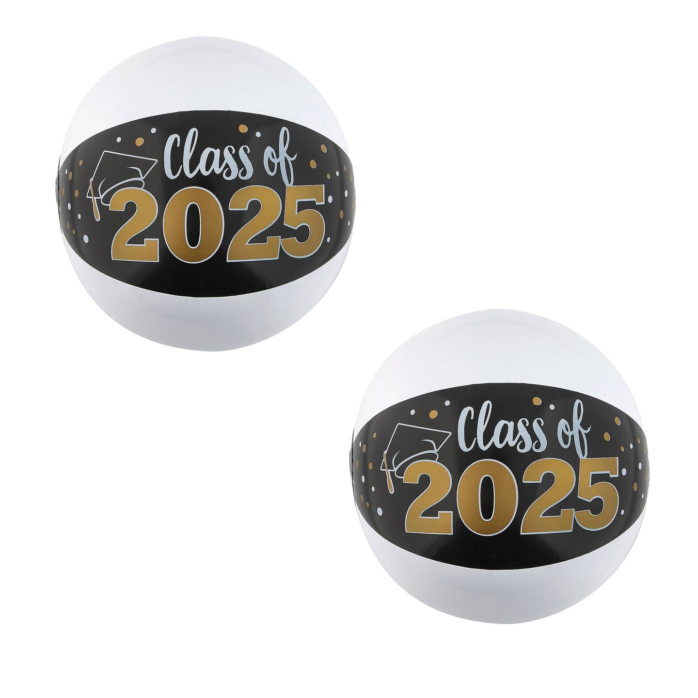 Inflatable 11&#x22; Medium Class of 2025 Vinyl Beach Balls 12ct