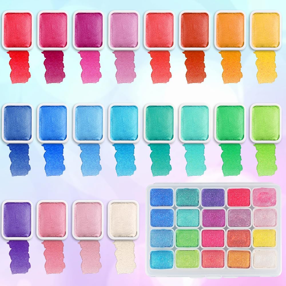 2pc Forestry Shifting Watercolor Set - Shimmer Metallic and Color Shifting Paint