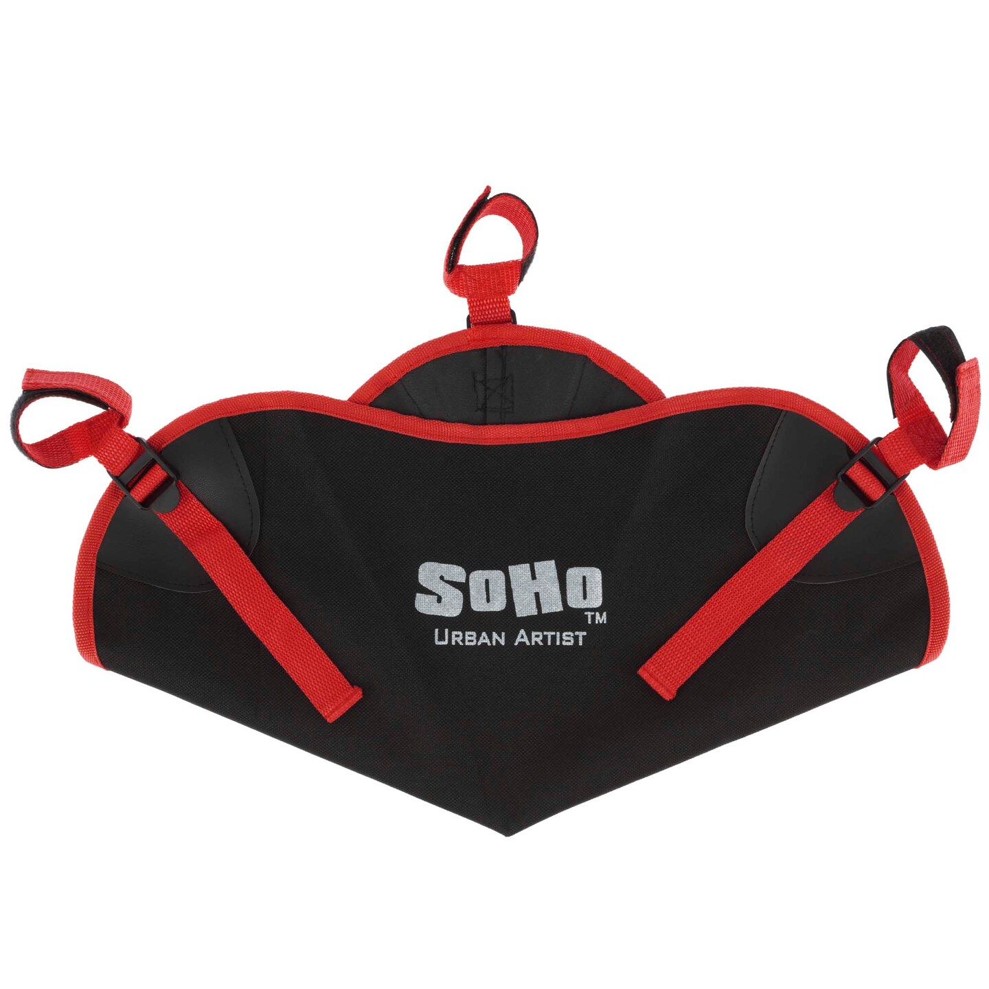SoHo Urban Artist Stone Bag For Tripod or Easel - Stand Bag, Weight Bag, Hammock Boom Anchor For Weighing Down &#x26; Stabilizing or Storing Supplies - [Black With Red Trim]