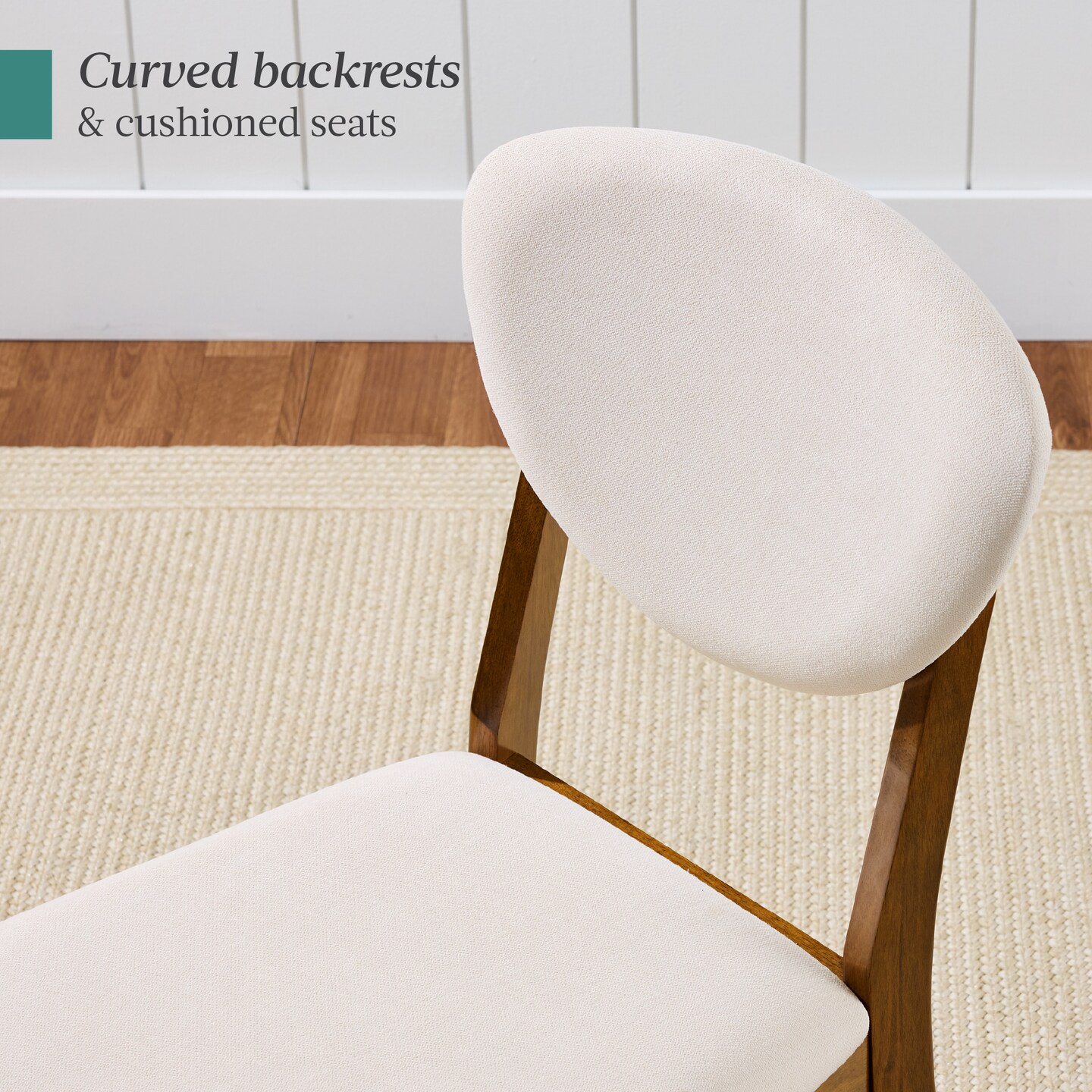 Best Choice Products Set of 4 Wooden Dining Chairs, Wood Modern Farmhouse Upholstered Chairs