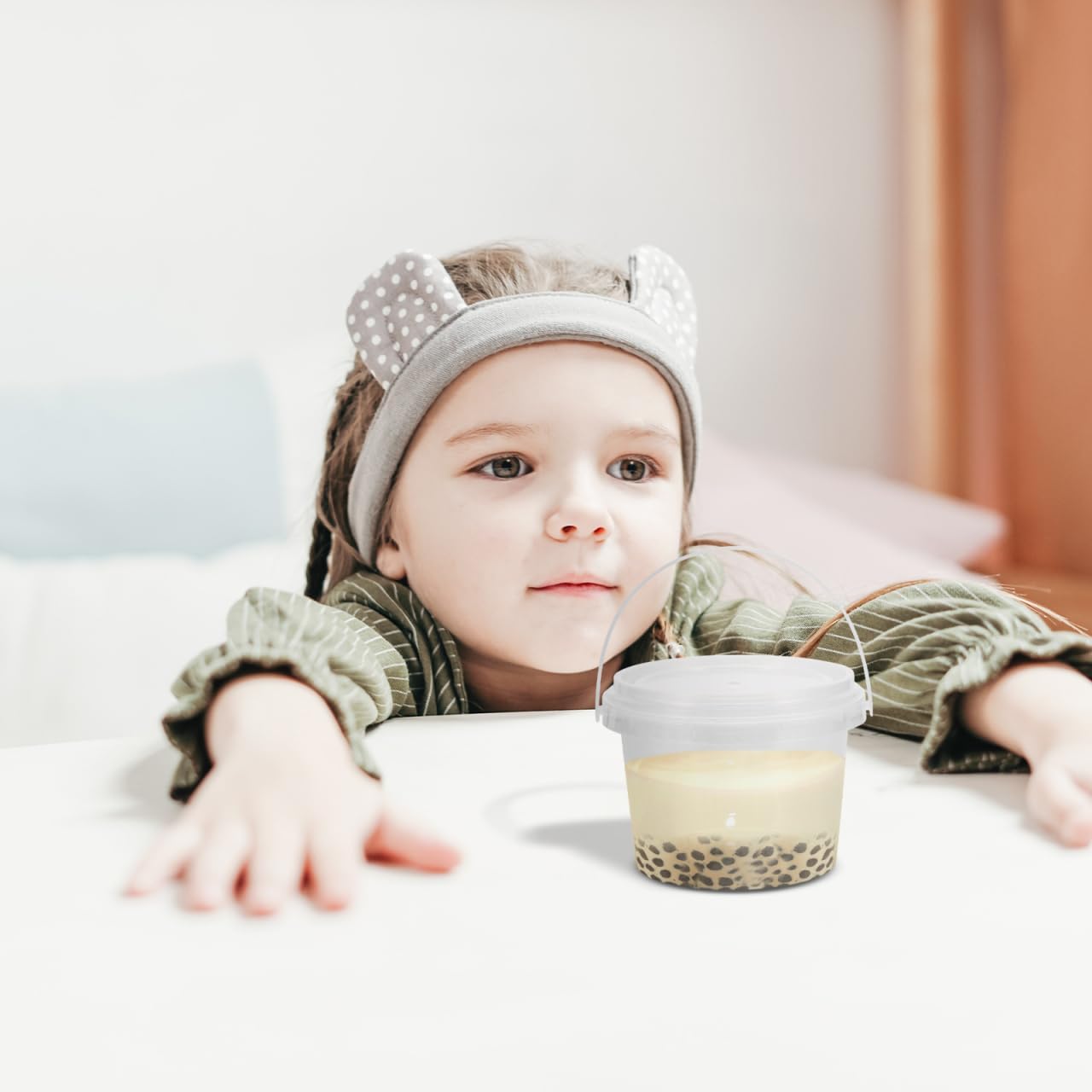 10Pcs Transparent Mini Storage Bucket Party Favor Cans