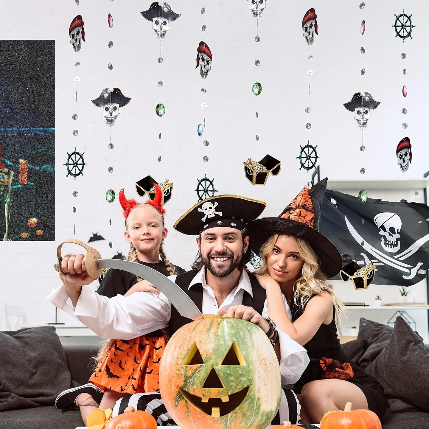 Pirate Garland Party Decorations for Halloween