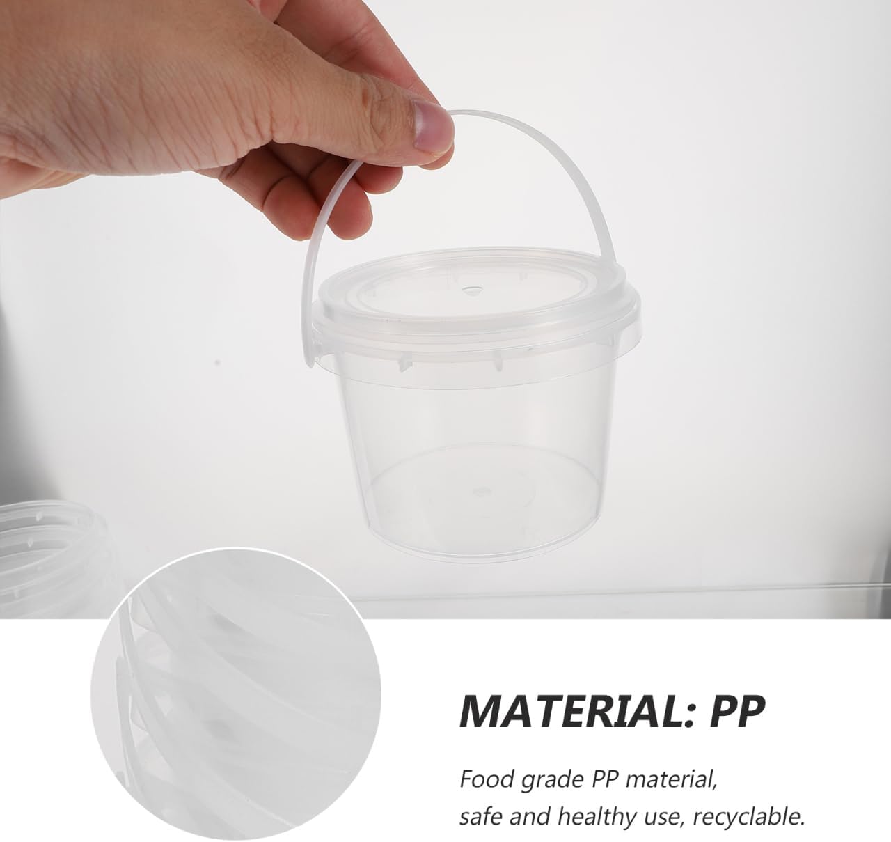 10Pcs Transparent Mini Storage Bucket Party Favor Cans