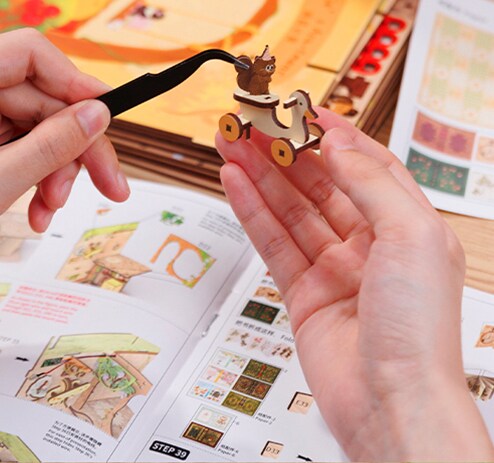 DIY Miniature Book Nook Kit | Mole&#x27;s Apartment w/ Dust Cover