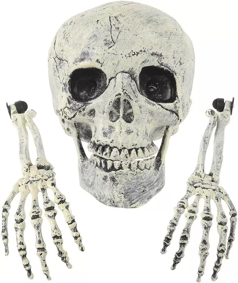 Kitcheniva Halloween Realistic Skull Skeleton Head Human Hand