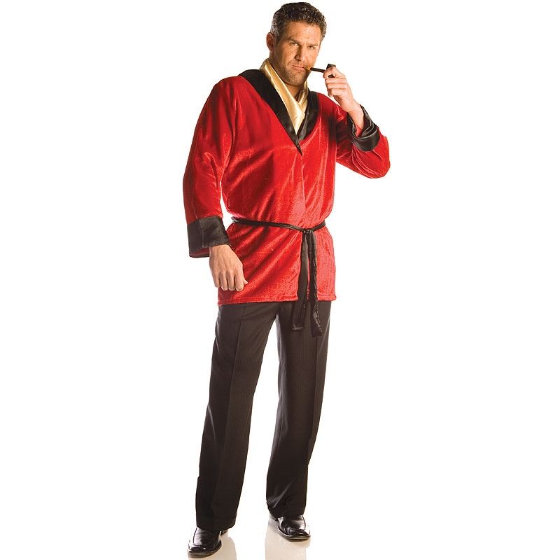 SMOKING JACKET Hugh Hefner robe adult mens halloween costume XXL