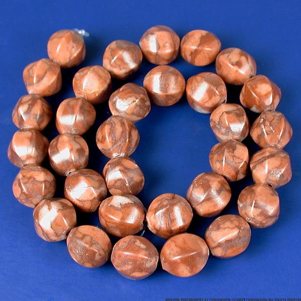 Red Leopard Jasper Round Beads Gemstone 12mm 1 Strand