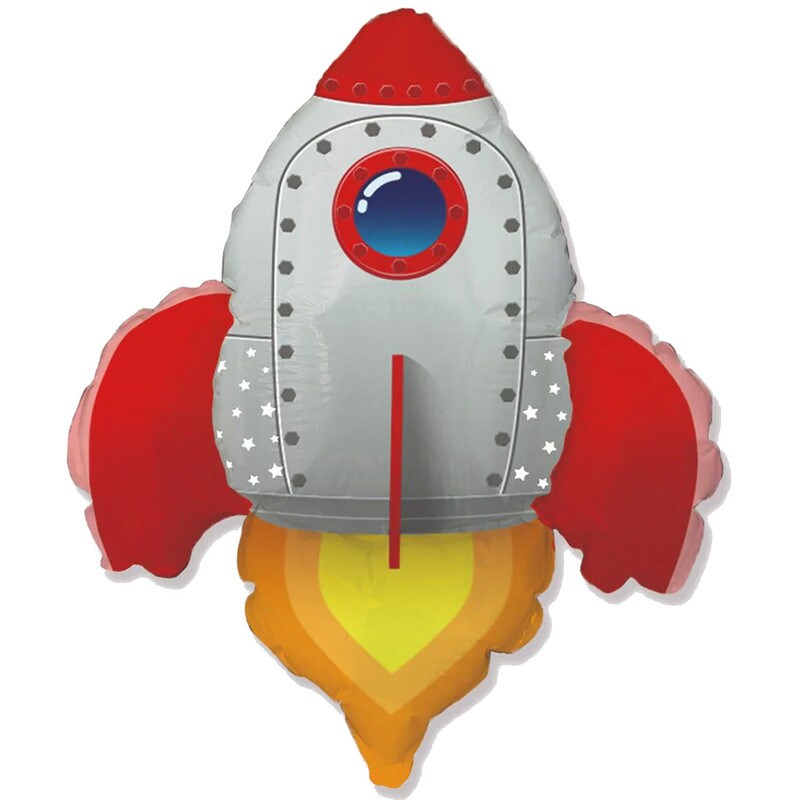 Rocket Red Foil Mylar Balloon 30 Inch Party Decoration