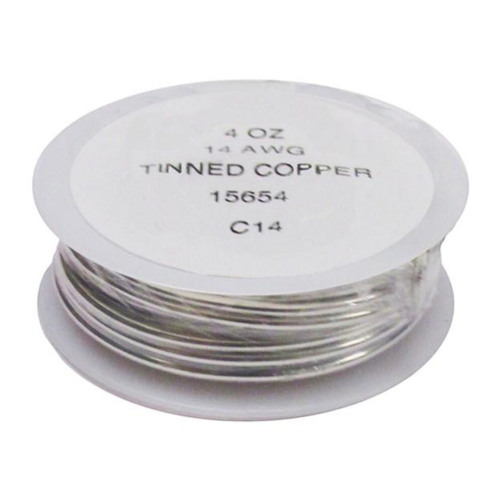 14 Gauge Solderable Tinned Copper Wire 4oz.Spool for Glass Art & Other Crafts