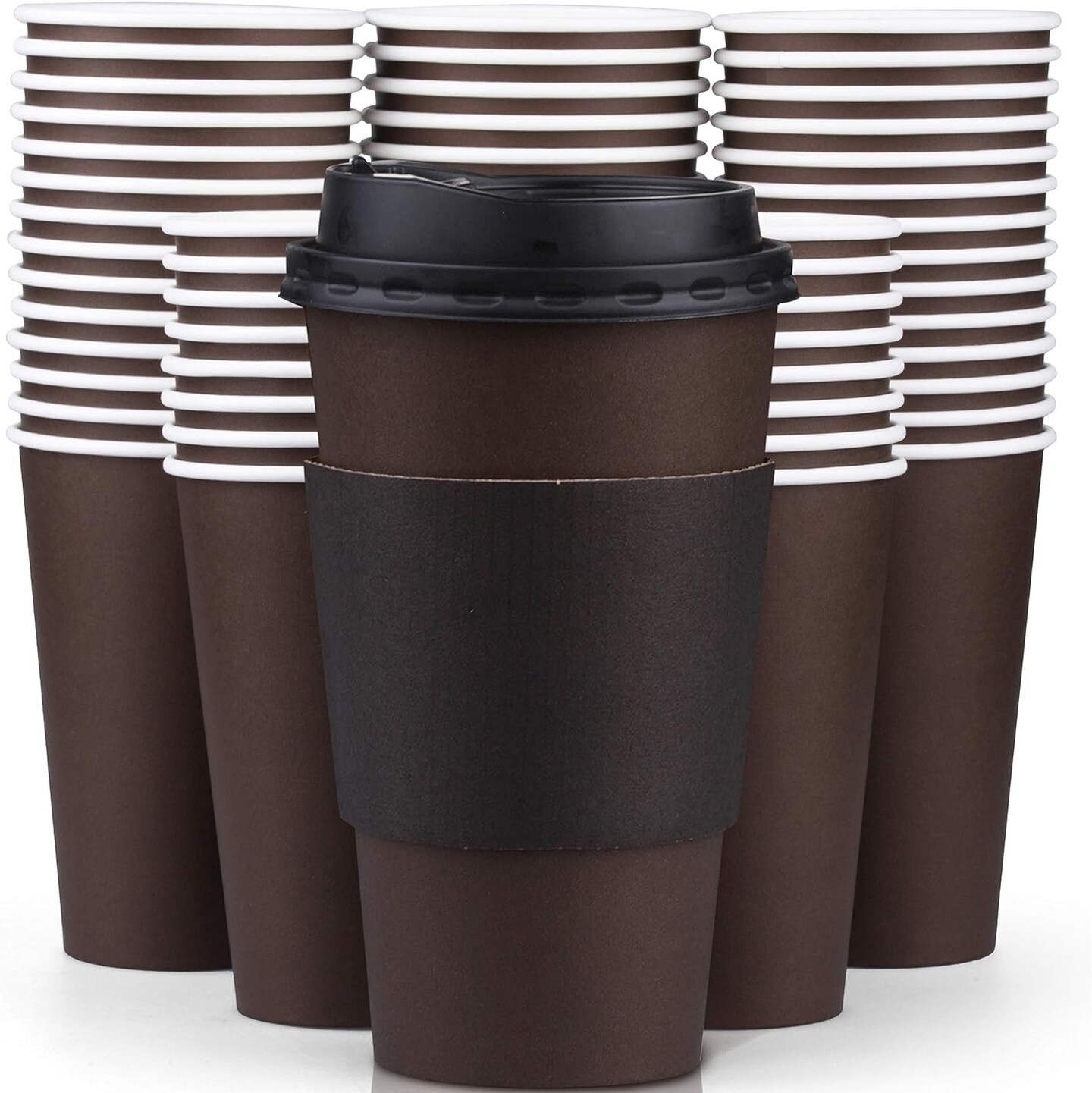 100 X Disposable Kraft Paper Cups 210ml / 7oz - Foto 5