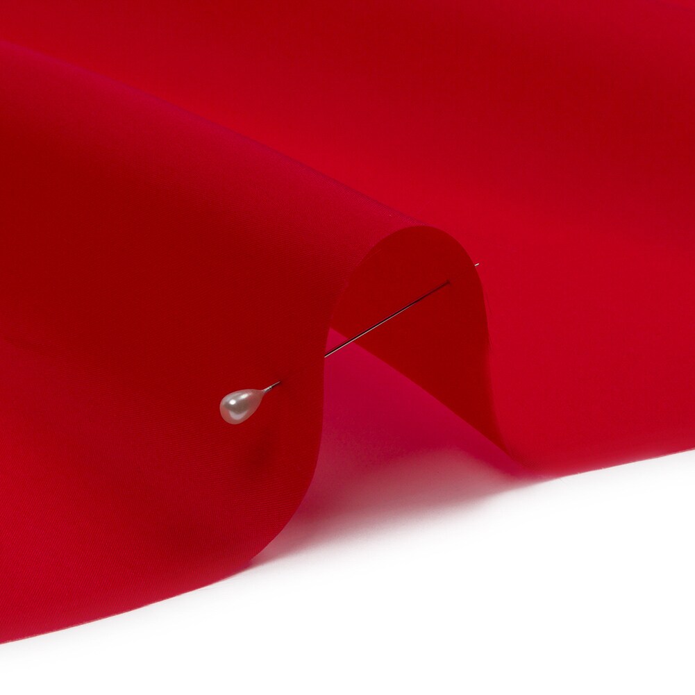 1 Yard Vibrant Red Silk Satin Face Organza Fabric for Evening Gowns 54" Width