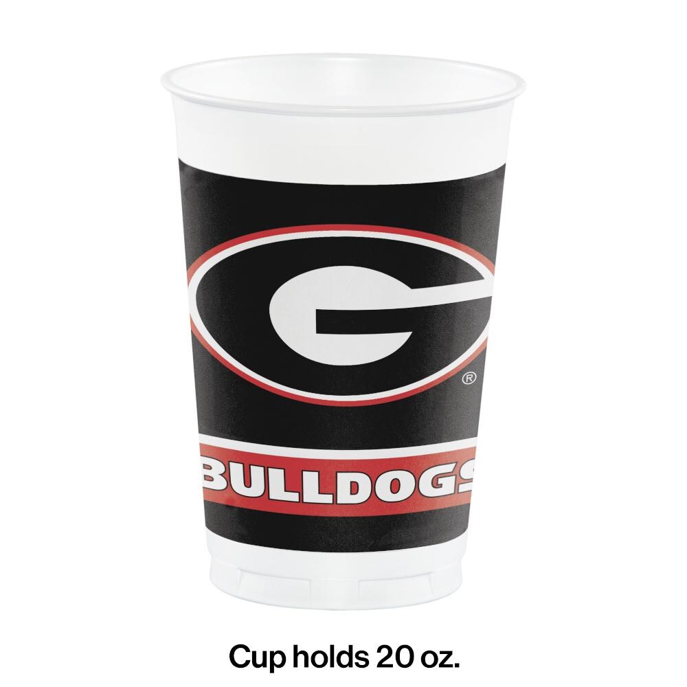 96 pc Bulk University of Georgia 20 oz Plastic Cups