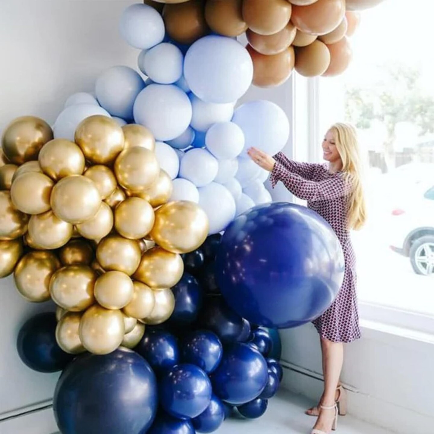 130pcs Navy Blue Balloons Different Sizes 18&#x22; 12&#x22; 10&#x22; 5&#x22; Dark Blue Balloons